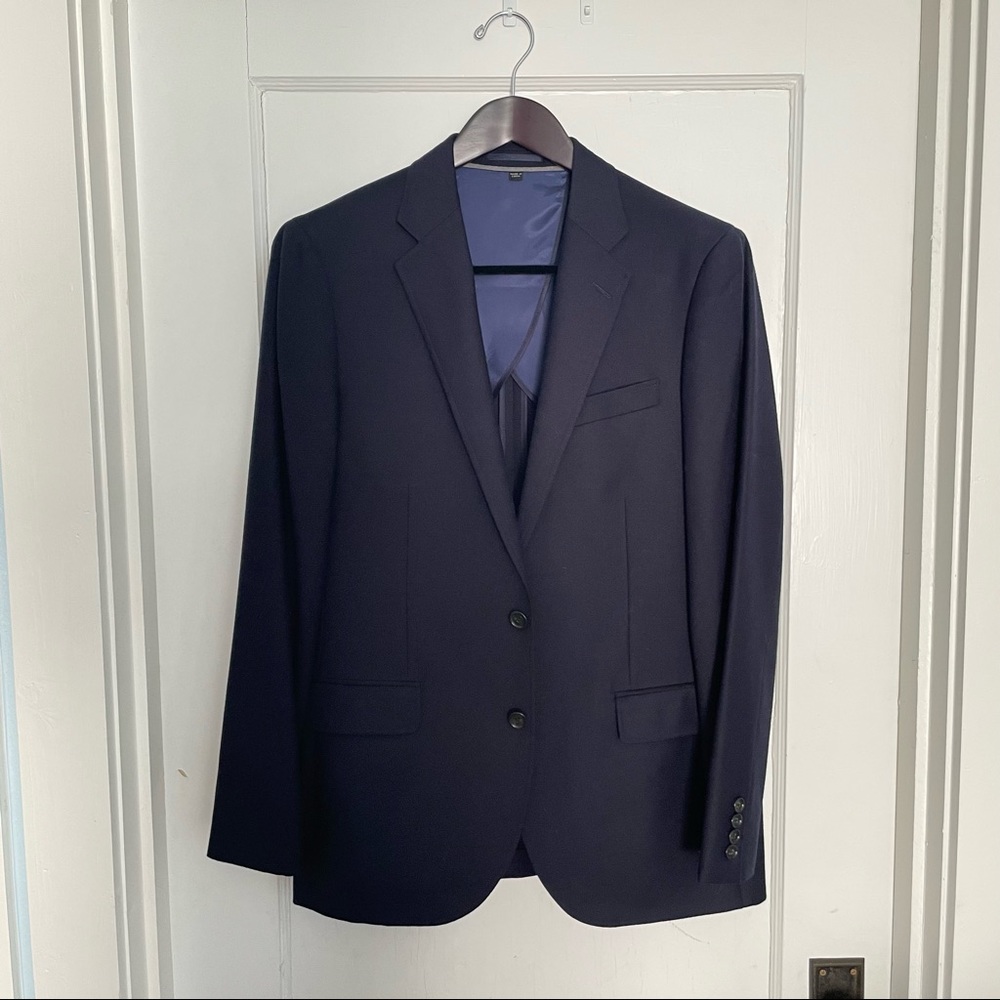J.Crew Ludlow Slim Fit American Wool Navy Blazer (40/R)